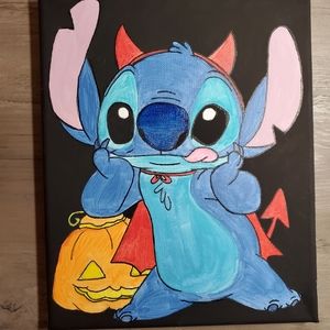 8 x 10 Disney Stitch Painting Halloween
